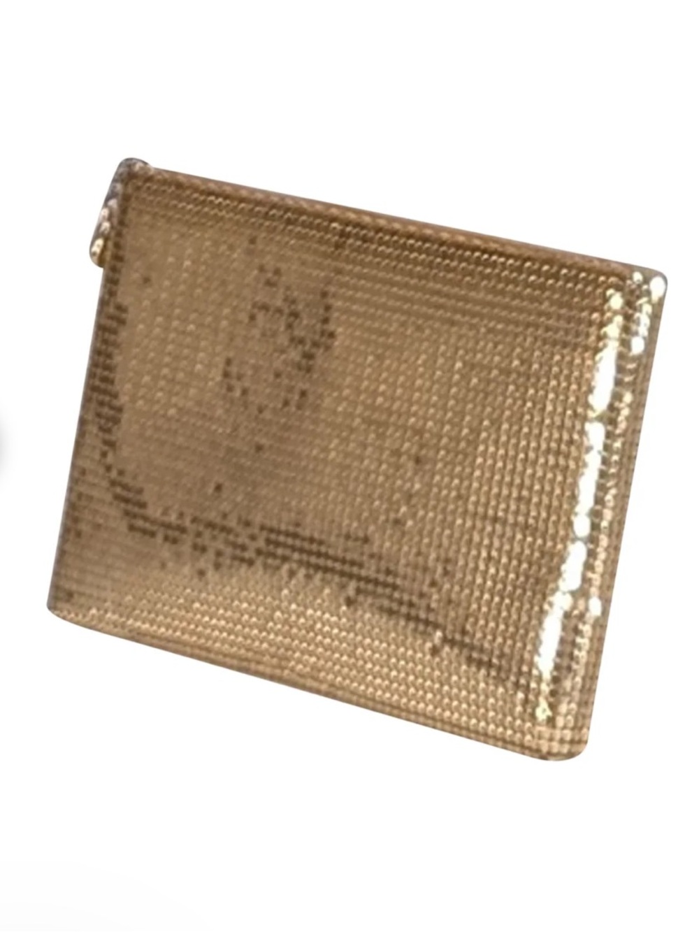 Vintage Whiting & Davis Gold Mesh Evening Bag Clutch Purse Prom Wedding - Picture 2 of 8